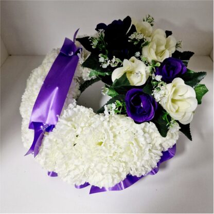 Silk Flower Ring Wreath (Purple)