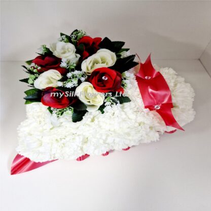 Silk Flower Solid Heart (Red)