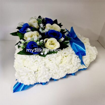 Silk Flower Solid Heart (Royal Blue)